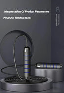 Corda de Pular Ajustável com Cabo de Aço – Antiembaraço, Alta Velocidade e Treino de Performance