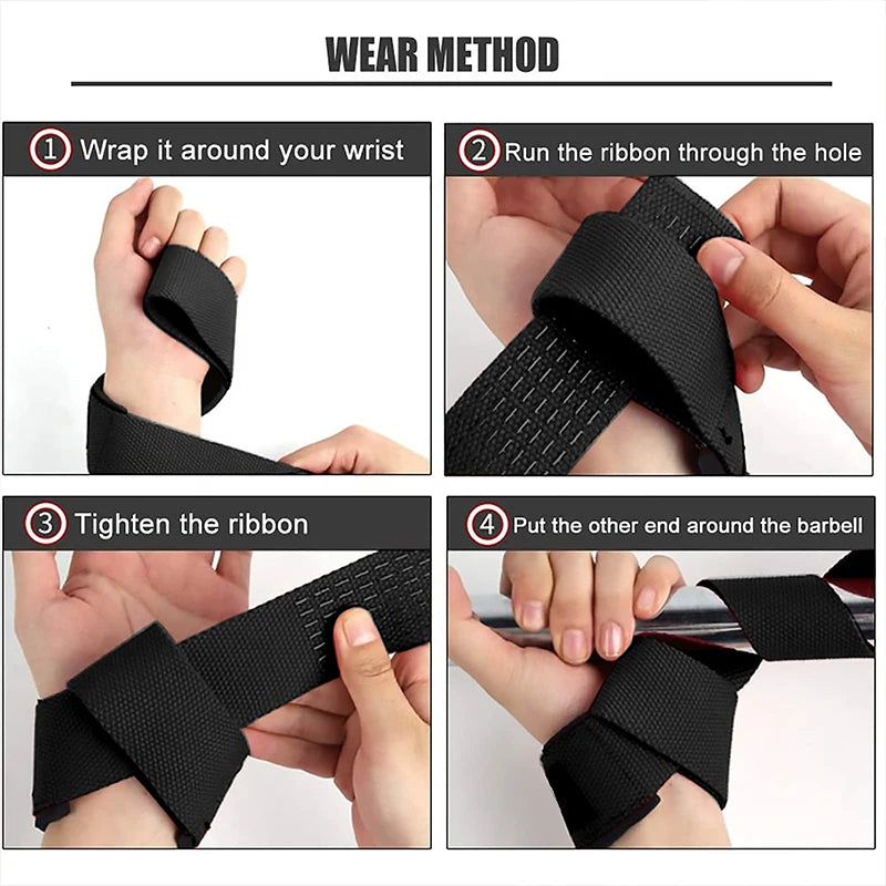 Straps de Levantamento – Suporte de Punho Ajustável Antiderrapante para Musculação