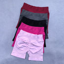 Shorts Femininos Seamless Biker 4.5" – Treino, Yoga e Academia, Modelo Scrunch com Cintura Baixa Nervurada