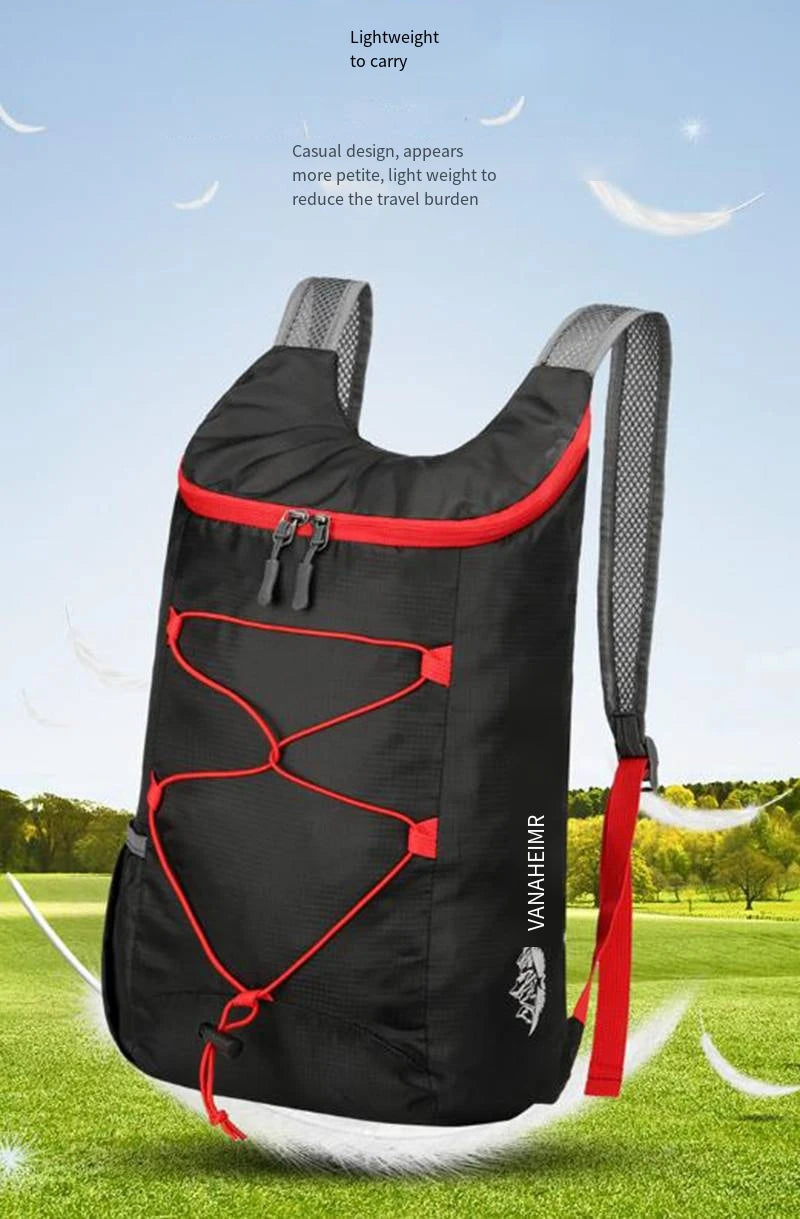 Mochila Dobrável Impermeável 20L — Leve, Resistente e Compacta para Camping, Trilhas e Viagens