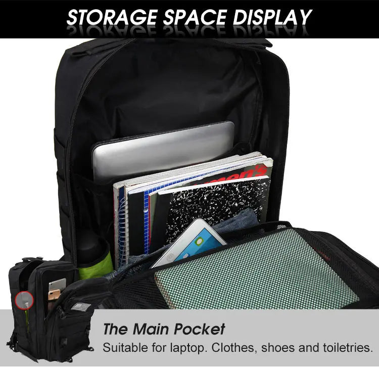 Mochila Tática 50L – Impermeável, Multiuso e de Alta Capacidade para Viagens e Aventura