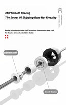 Corda de Pular Ajustável com Cabo de Aço – Antiembaraço, Alta Velocidade e Treino de Performance