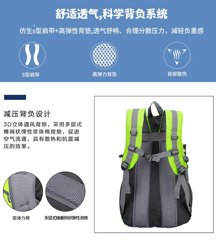 Mochila de Acampamento 40L – Grande Capacidade, Lona Reforçada e Performance Outdoor