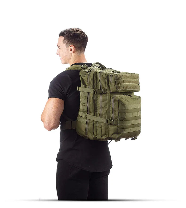 Mochila Tática 50L – Impermeável, Multiuso e de Alta Capacidade para Viagens e Aventura
