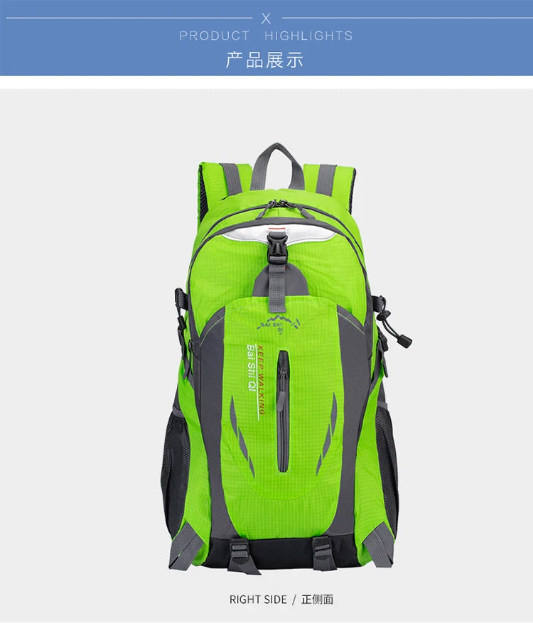 Mochila de Acampamento 40L – Grande Capacidade, Lona Reforçada e Performance Outdoor