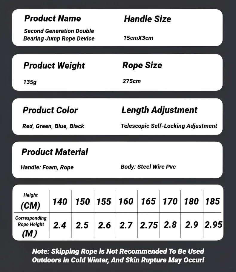 Corda de Pular Ajustável com Cabo de Aço – Antiembaraço, Alta Velocidade e Treino de Performance