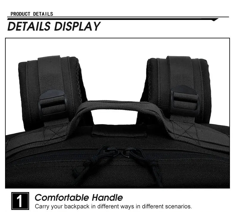 Mochila Tática 50L – Impermeável, Multiuso e de Alta Capacidade para Viagens e Aventura