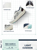Tênis Li-Ning Red Hare 8 – Running Performance com Light Foam Ultra, Amortecimento Estável e Detalhes Reflexivos