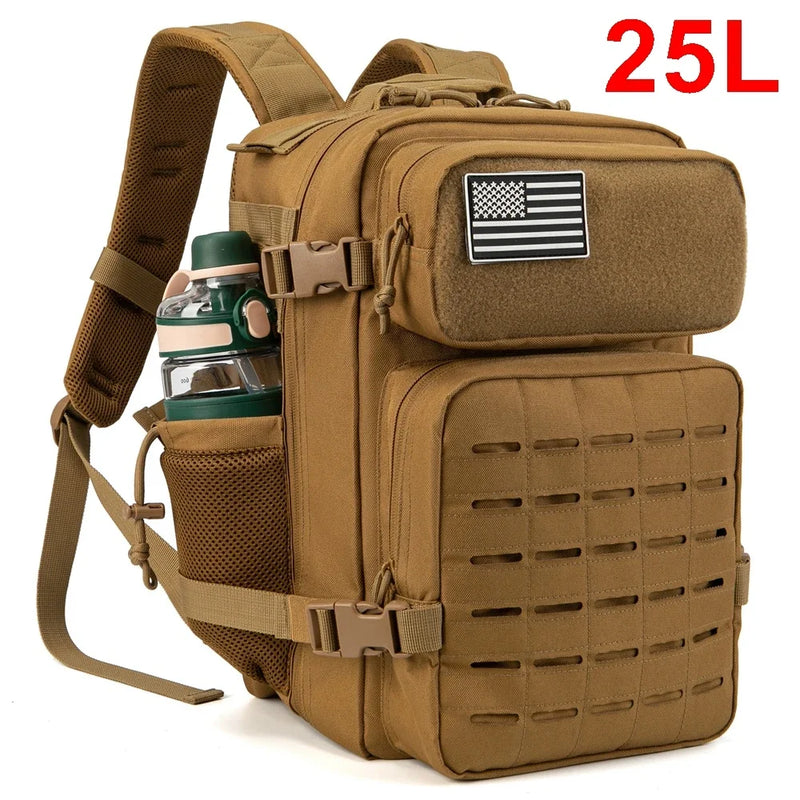 Mochila Tática Outdoor Pro 25L/45L — Militar, Sobrevivência e Uso Diário