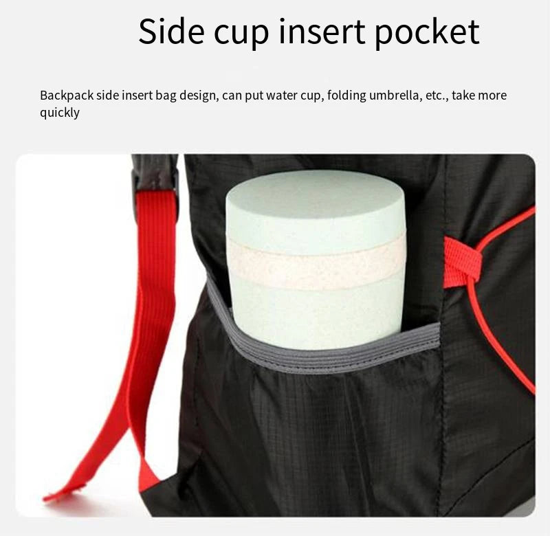 Mochila Dobrável Impermeável 20L — Leve, Resistente e Compacta para Camping, Trilhas e Viagens