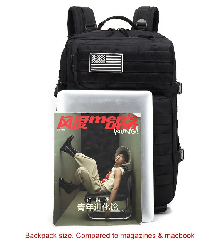 Mochila Tática 50L – Impermeável, Multiuso e de Alta Capacidade para Viagens e Aventura