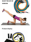 Kit 11 Peças de Faixas Elásticas – Conjunto Completo de Treino, Resistência Progressiva e Exercitador com Pedal