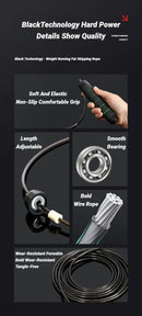 Corda de Pular Ajustável com Cabo de Aço – Antiembaraço, Alta Velocidade e Treino de Performance
