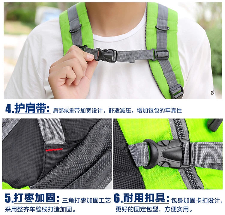 Mochila de Acampamento 40L – Grande Capacidade, Lona Reforçada e Performance Outdoor